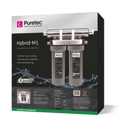 Puretec Hybrid M1 Under Sink Dual Stage Filtration With UV Technology, 1 Micron
