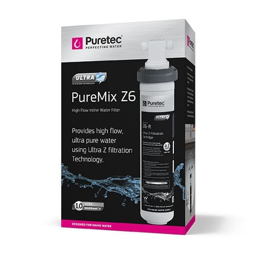 Puretec Puremix Z6 Premium High Flow Under Sink In-Line Filter Puretec Puremix Z6 Premium High Flow Under Sink In-Line Filter