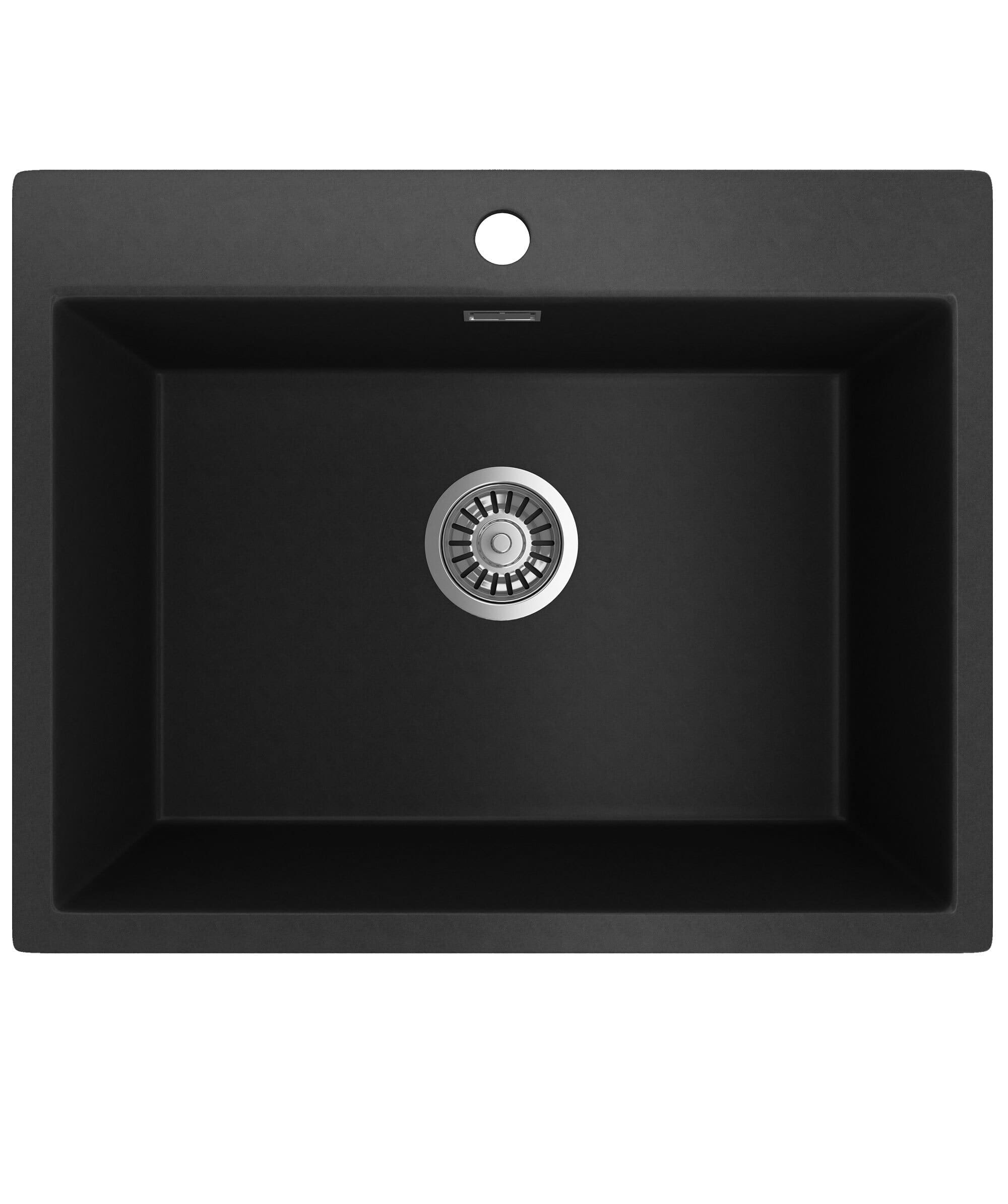 Seima Oros 620 Single Bowl Sink Black 1 Tap Hole 191987 Seima Oros 620 Arqstone Sink