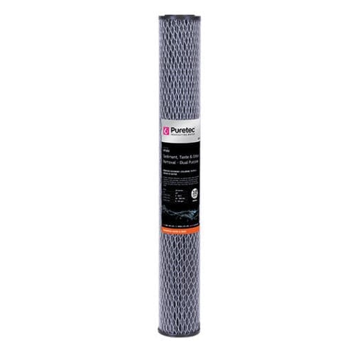 Puretec Dual Purpose Carbon Cartridge, 20 Inch, 10 Micron DP102