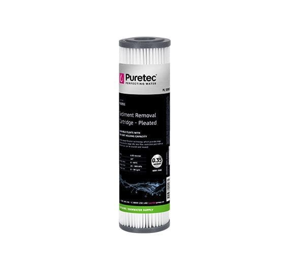 Puretec Pleated Sediment Cartridge 10 Inch .35 Micron PL9351 Puretec Pleated Sediment Cartridge 10 Inch .35 Micron PL9351