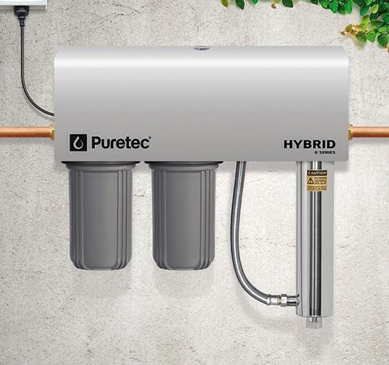 Puretec Hybrid G6 Dual Stage Filtration Plus UV And Weather Protection, 75 LPM, 1 Connection Puretec Hybrid G6 Dual Stage Filtration Plus UV And Weather Protection, 75 LPM, 1 Connection