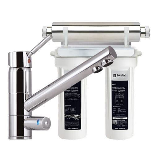 Puretec Tripla T1 Faucet With Filter & Uv Technology, 1 Micron ESR2-T1