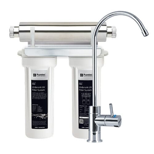 Puretec ESR2 High Loop Faucet With Dual Filter & UV Tech, 1 Micron