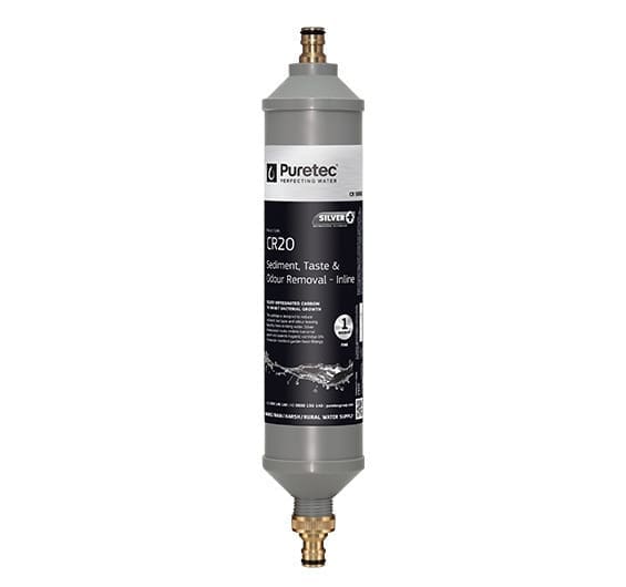 Puretec Caravan Inline Filter W/Brass Hose Connector CR20 Puretec Caravan Inline Filter