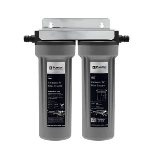 Puretec CR45 Caravan Filter Kit, Twin Housing + PL051 & MC011-S Cartridges