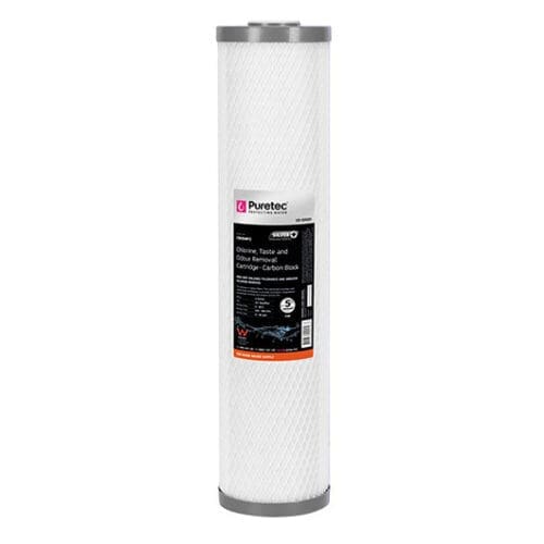 Puretec Carbon Block Cartridge, 20 Inch, 10Um, Silverplus Cb10Mp2