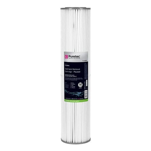 Puretec Pl50Mp2 Pleated Sediment Cartridge, 20" Mp, 50 Micron