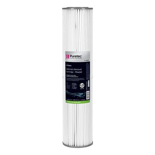 Puretec Pl01Mp2 Pleated Sediment Cartridge, 20" Mp, 1 Micron