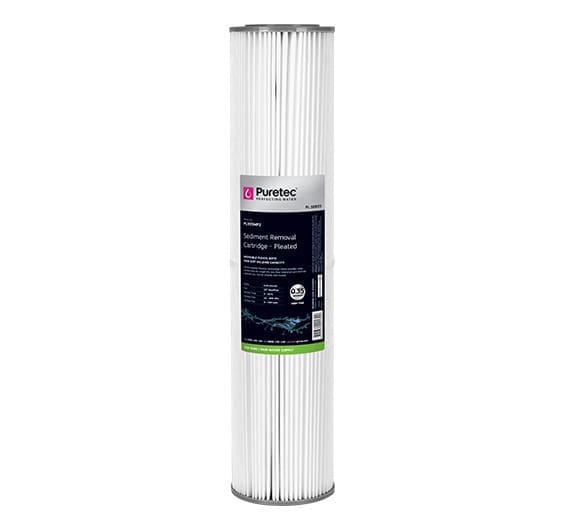 Puretec Pl01Mp2 Pleated Sediment Cartridge, 20" Mp, 1 Micron Puretec Pl01Mp2 Pleated Sediment Cartridge, 20" Mp, 1 Micron
