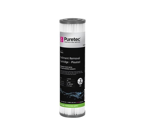 Puretec Pl011 Pleated Sediment Cartridge, 10 Inch, 1 Micron Puretec Pl011 Pleated Sediment Cartridge, 10 Inch, 1 Micron