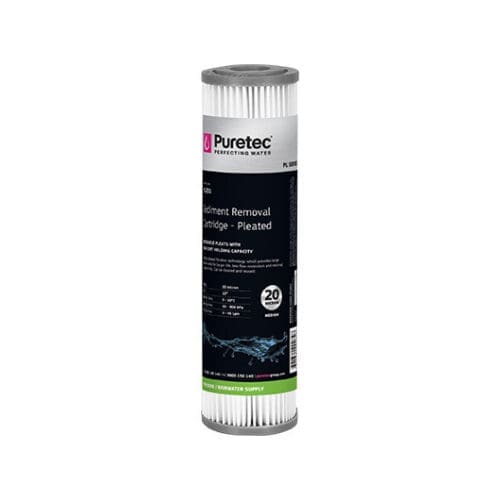 Puretec Pl301 Pleated Sediment Cartridge, 10 Inch, 30 Micron