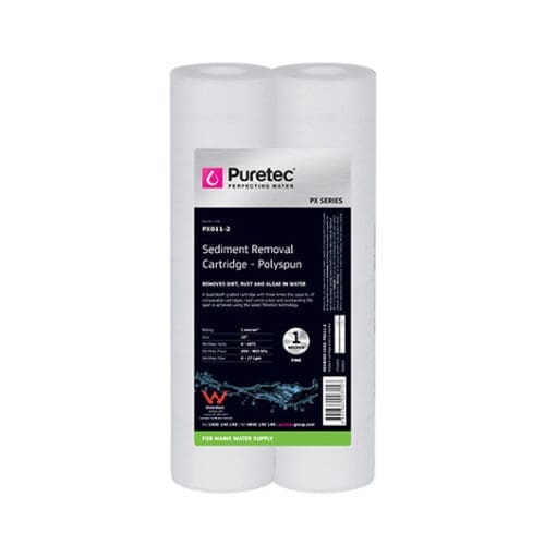 Puretec Px201-2 Twin Pack  Polyspun Sediment Cartridge, 10 Inch, 20 Micron
