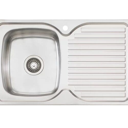 Bassini Single Bowl Sink With Drainer 1Th Left Hand Bowl