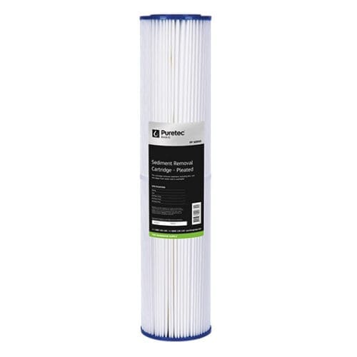 Puretec PP05LD2 Pleated Sediment Larger Diameter Cartridge 20" - 5 Micron