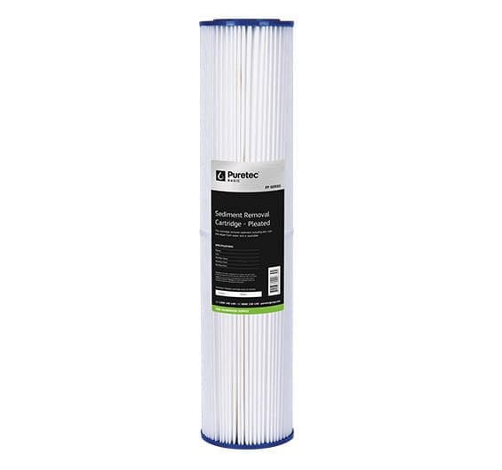 Puretec PP05LD2 Pleated Sediment Larger Diameter Cartridge 20" - 5 Micron Puretec PP05LD2 Pleated Sediment Larger Diameter Cartridge 20" - 5 Micron