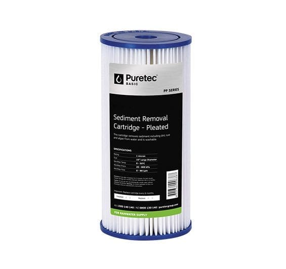 Puretec PP05LD1 Pleated Sediment Large Diameter Cartridge 10"- 5 micron Puretec PP05LD1 Pleated Sediment Large Diameter Cartridge 10"- 5 micron