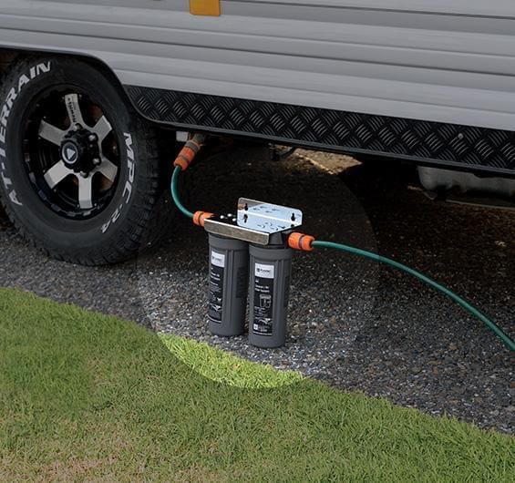 Puretec CR45 Caravan Filter Kit, Twin Housing + PL051 & MC011-S Cartridges