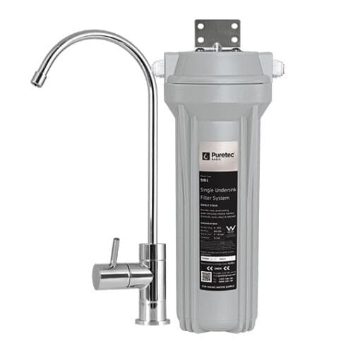 Puretec SIB1-PL Single Undersink System inc PLV, OT250 faucet, EC951