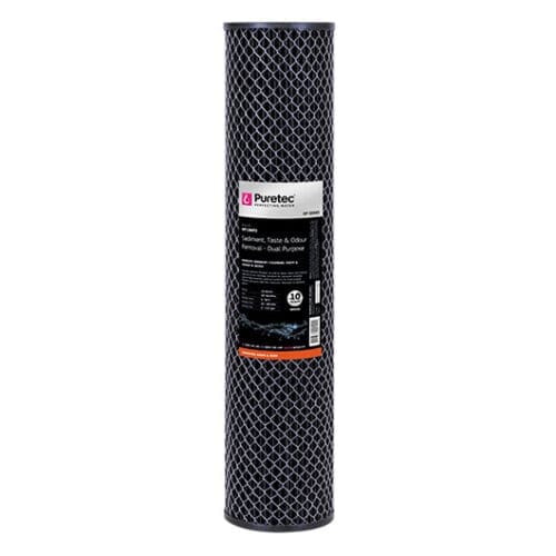 Puretec DP10MP2 Dual Purpose Carbon Cartridge, 20" MP, 10 Micron