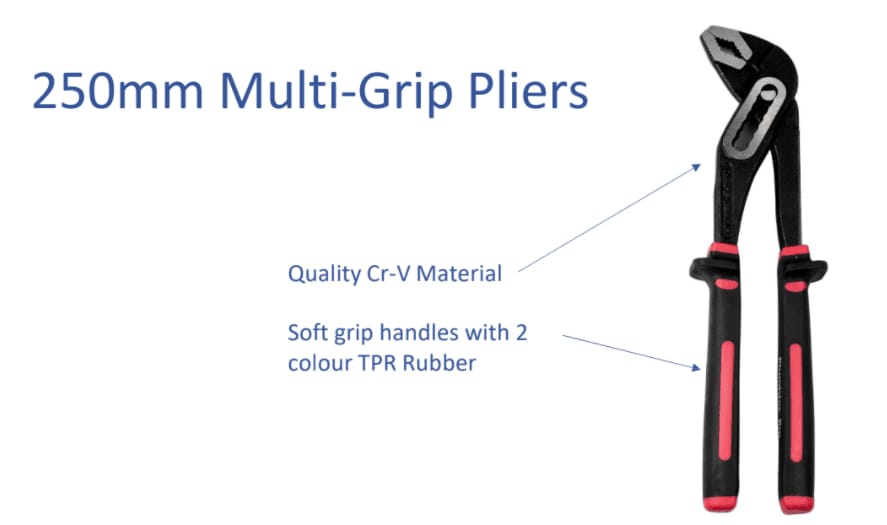 Plumbtec 250mm MultiGrips Plumbtec 250mm MultiGrips