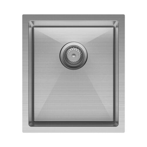 Fienza Hana 27L Single Kitchen Sink - Stainless Steel, PVD Carbon Metal or PVD Rugged Brass Finish