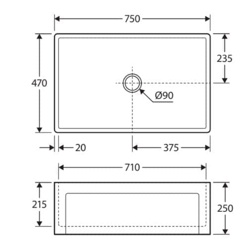Fienza Winston Single Butler Sink Medium 68703