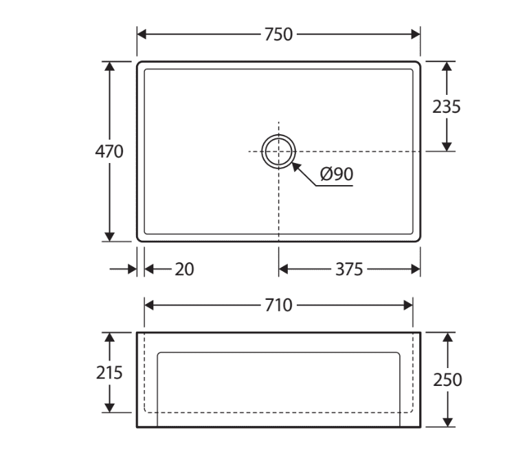 Fienza Winston Single Butler Sink Medium 68703 Fienza Winston Single Butler Sink Medium 68703