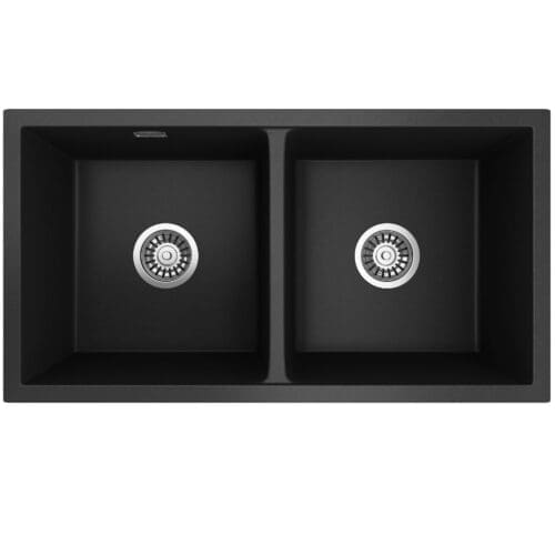 Seima Oros 820 Double Bowl ArqStone Sink Black or White Colour Black