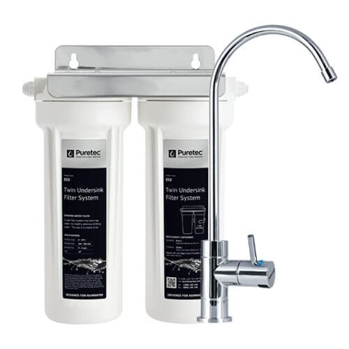 Puretec ES2 Twin Undersink System with PL011, CE941 (0.2um) & DFU180 LED faucet