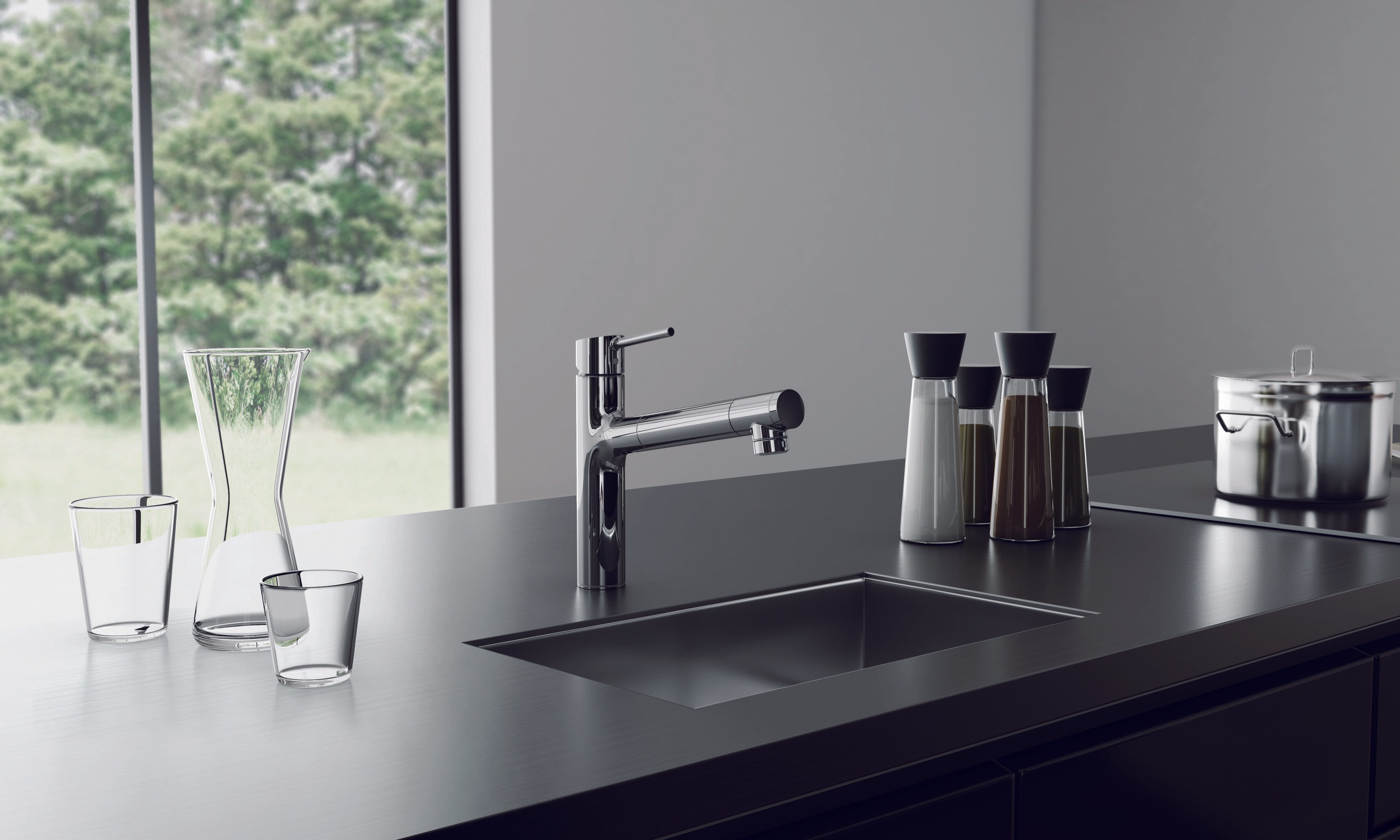 Taqua T-5 Sink Filter Mixer Tap Chrome or Matte Black Taqua T-5 Sink Filter Mixer Tap Chrome or Matte Black