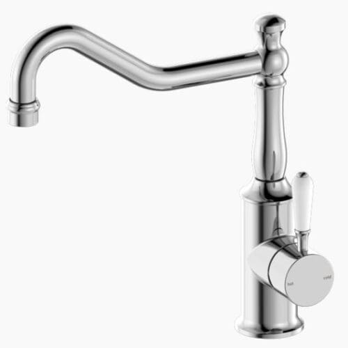 Nero York Porcelain Kitchen Mixer Chrome
