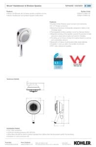Kohler Moxie Specs