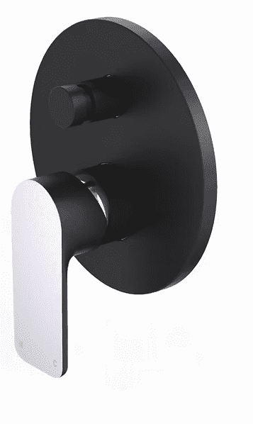 Harmony Bassini Wall Diverter - Black-Chrome Harmony Bassini Wall Diverter - Black-Chrome